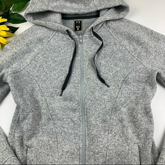 Under Armour UA Storm Full Zip Long Hoodie Women's Small S Heathered Grey EUC - Picture 7 of 13
